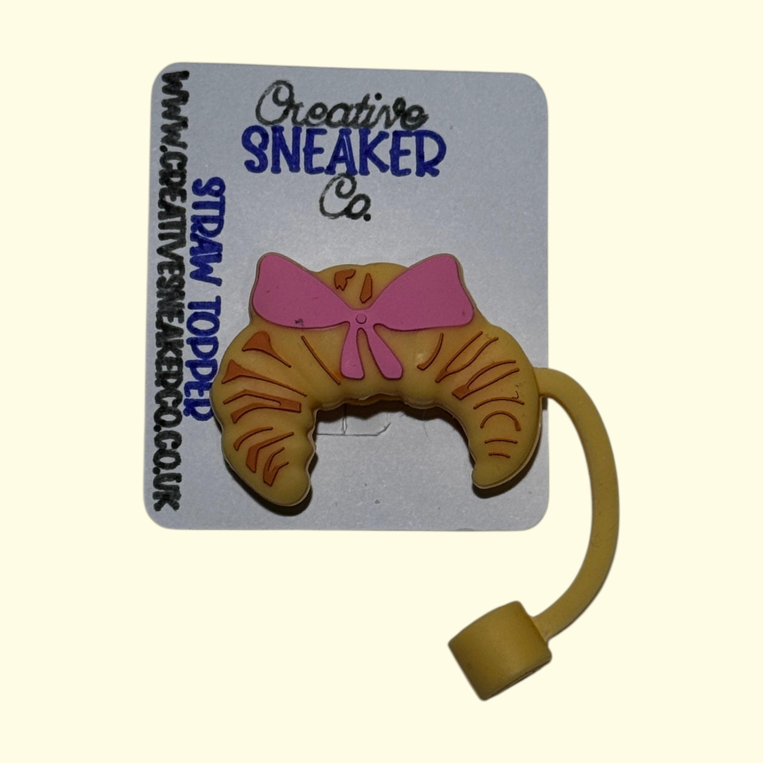 Croissant Bow Straw Topper