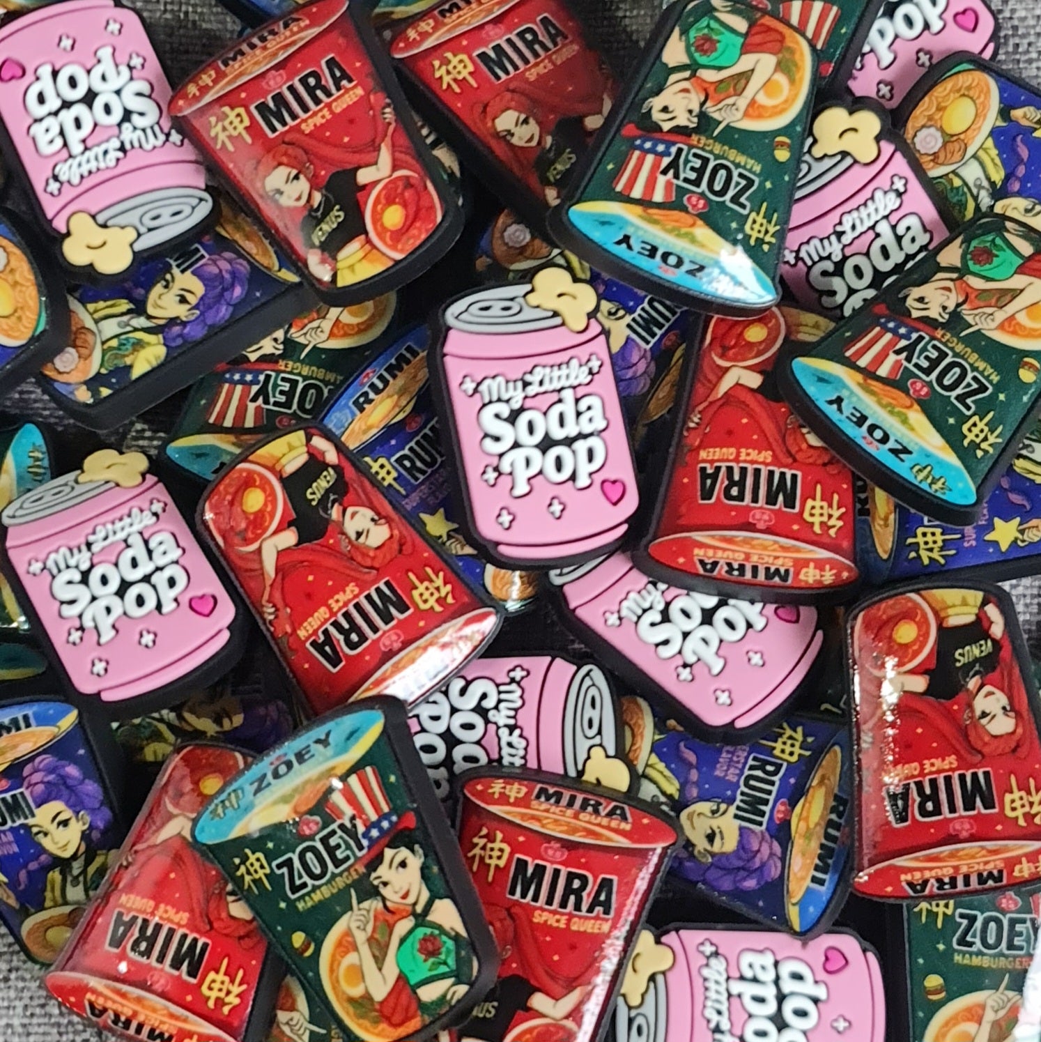 K-Pop Huntrix Noodles Crocs Charms 4 Pack