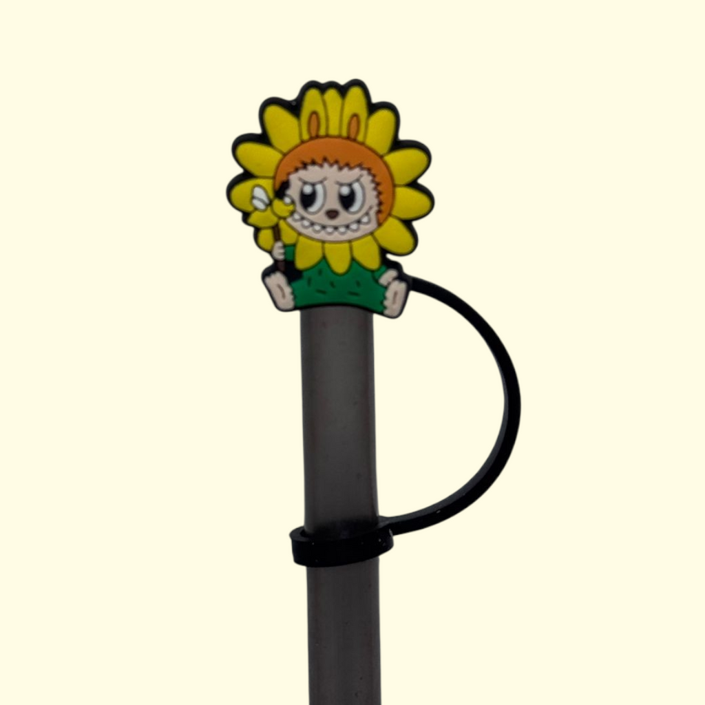 Labubu Sunflower Straw Topper