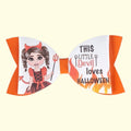 Devil Loves Halloween Standard Hair Bow