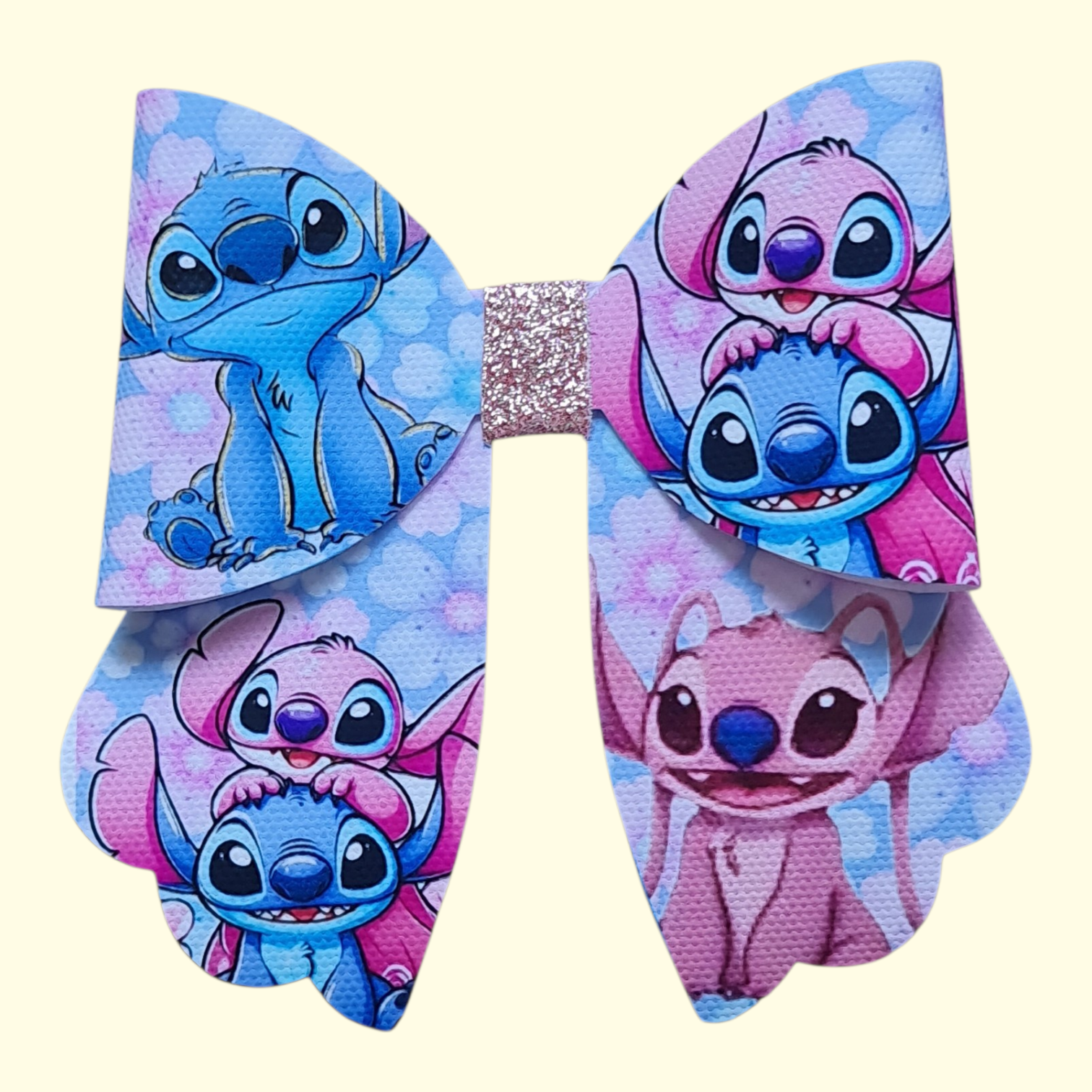 Stitch And Angel Sailor Hair Bow