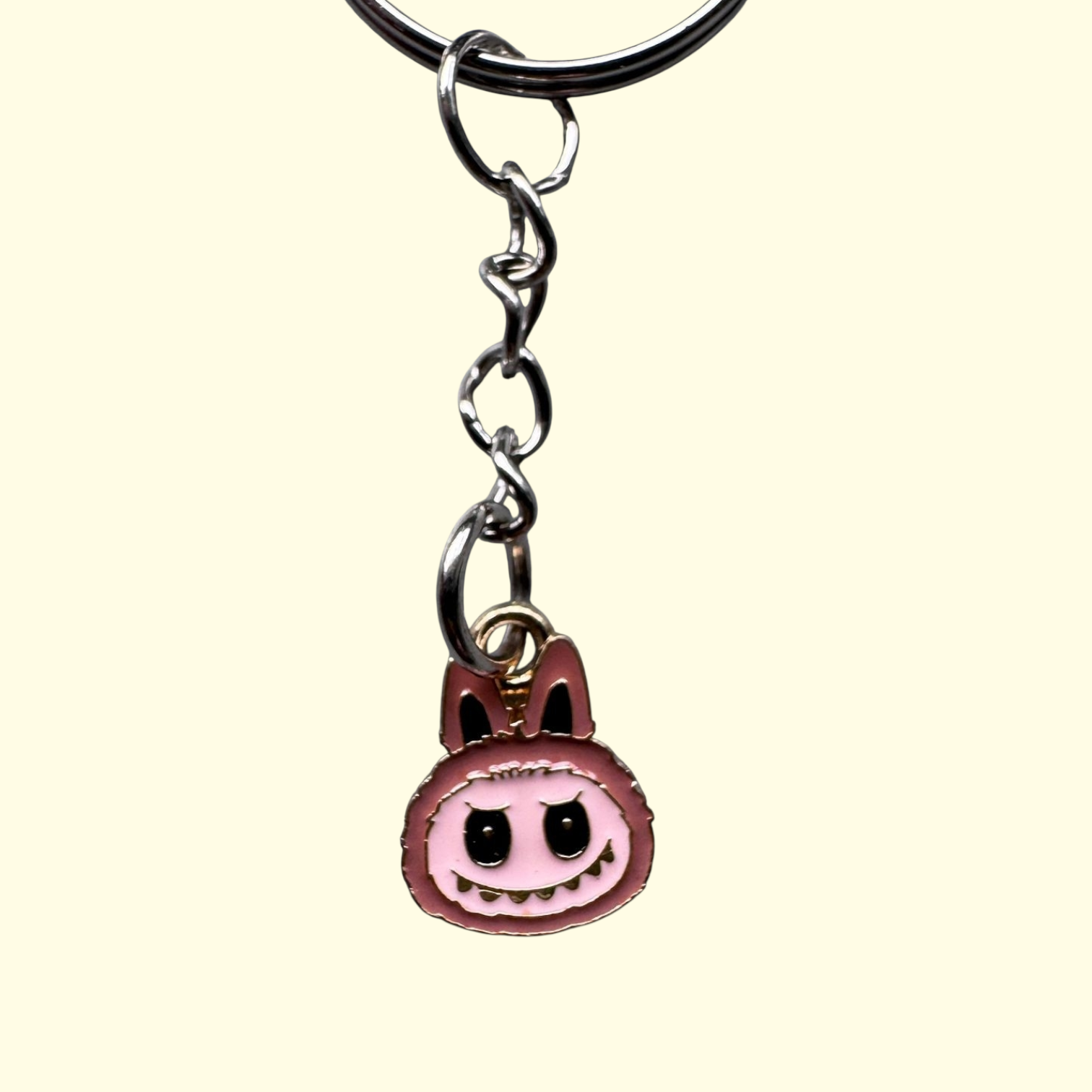 Labubu Face Brown Keyring