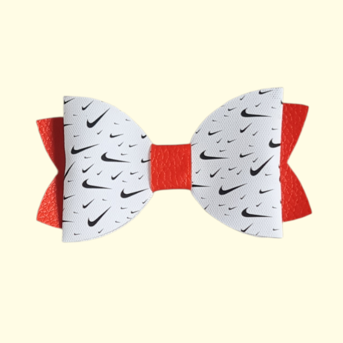 Swoosh Red Hair Bow