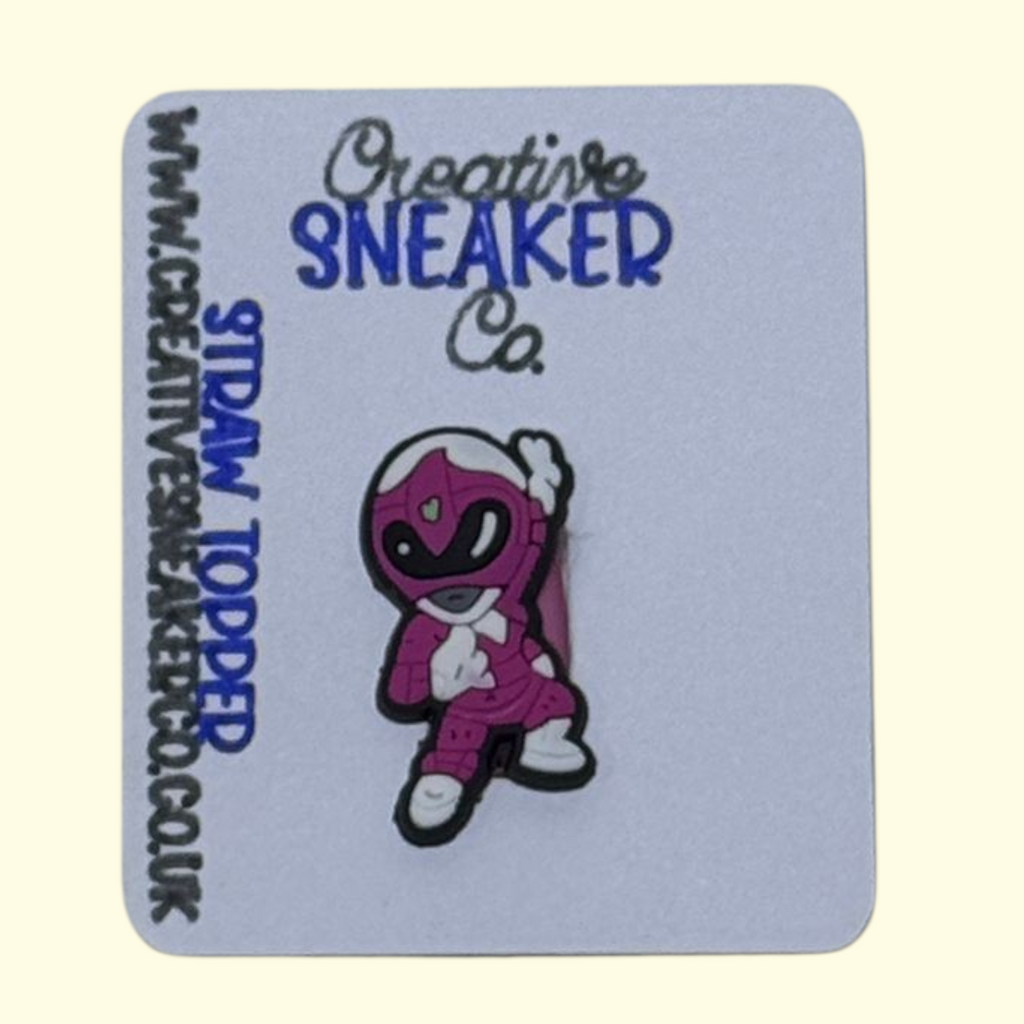 Power Ranger Pink Straw Topper
