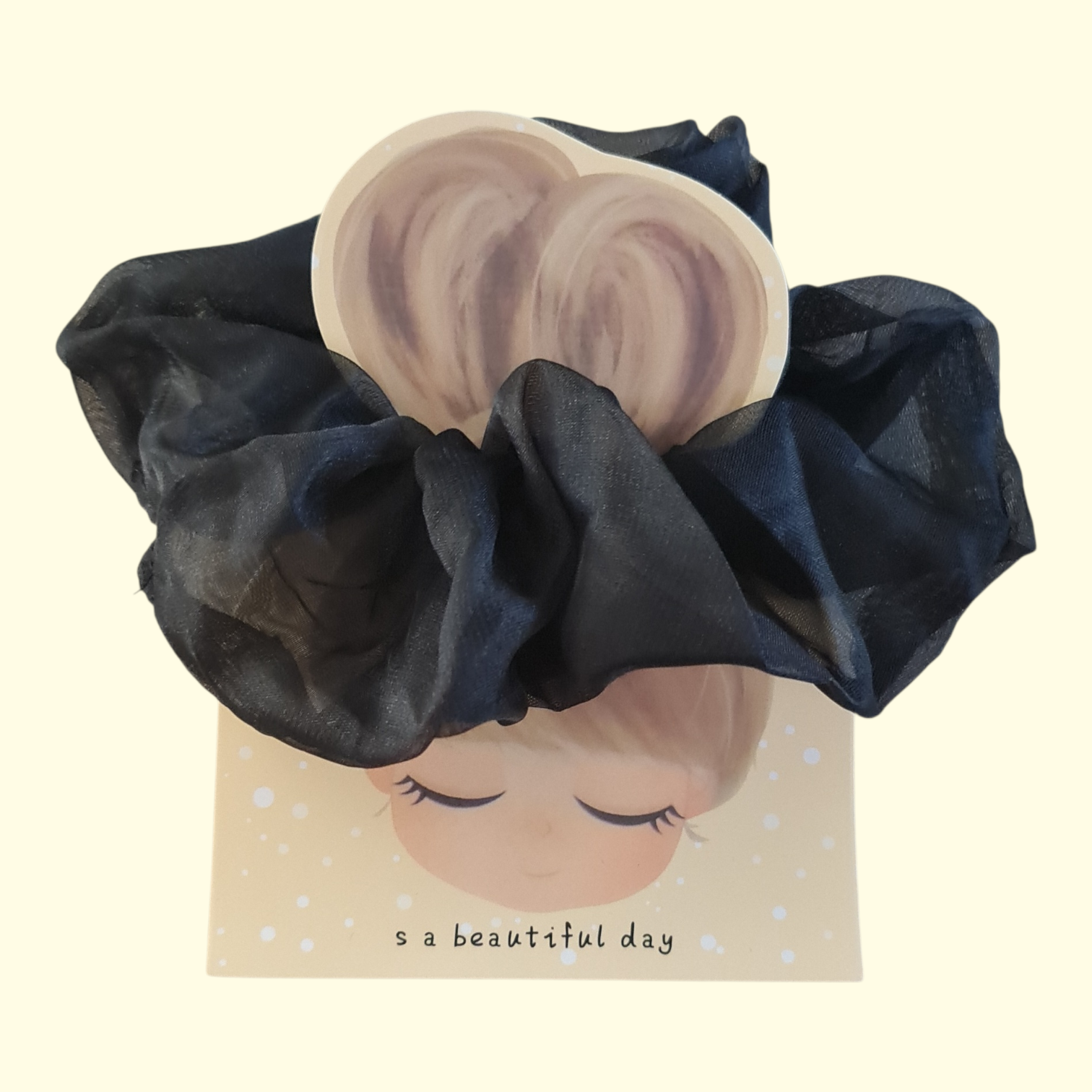 Puff Black Hair Scrunchie