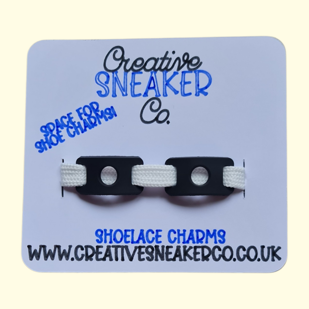 Charm Tag Black Shoelace Charms