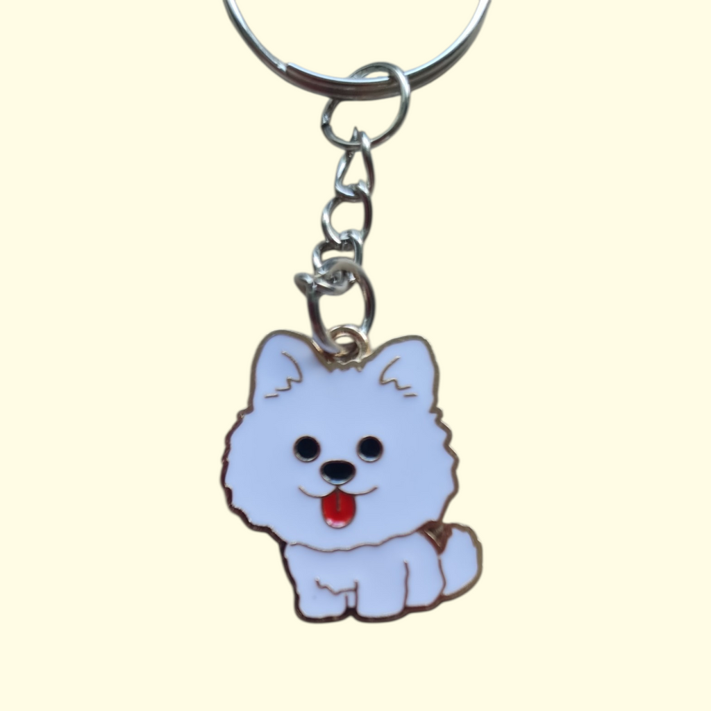 Dog Pomeranian Keyring