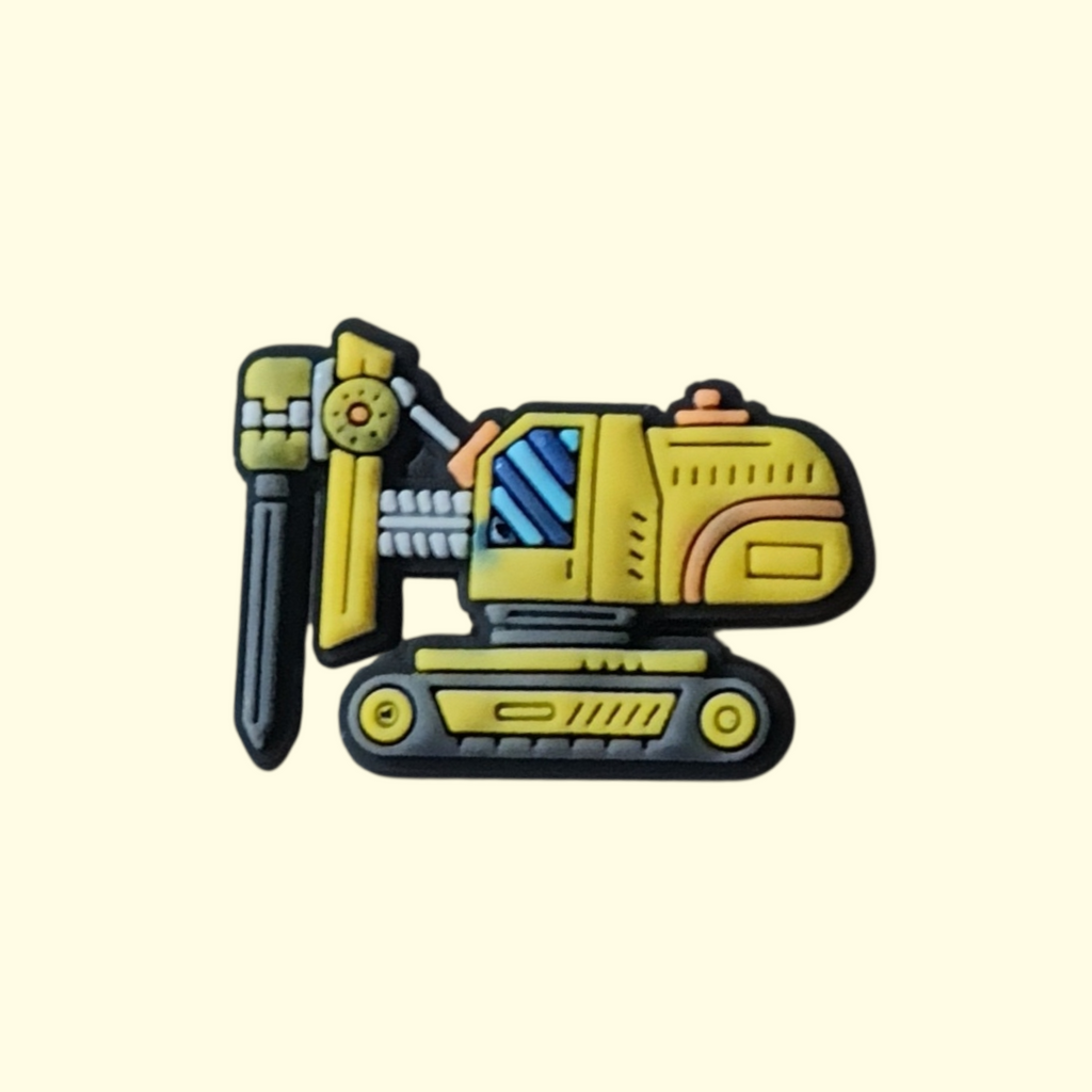 Construction Vehicles Crocs Charms x4