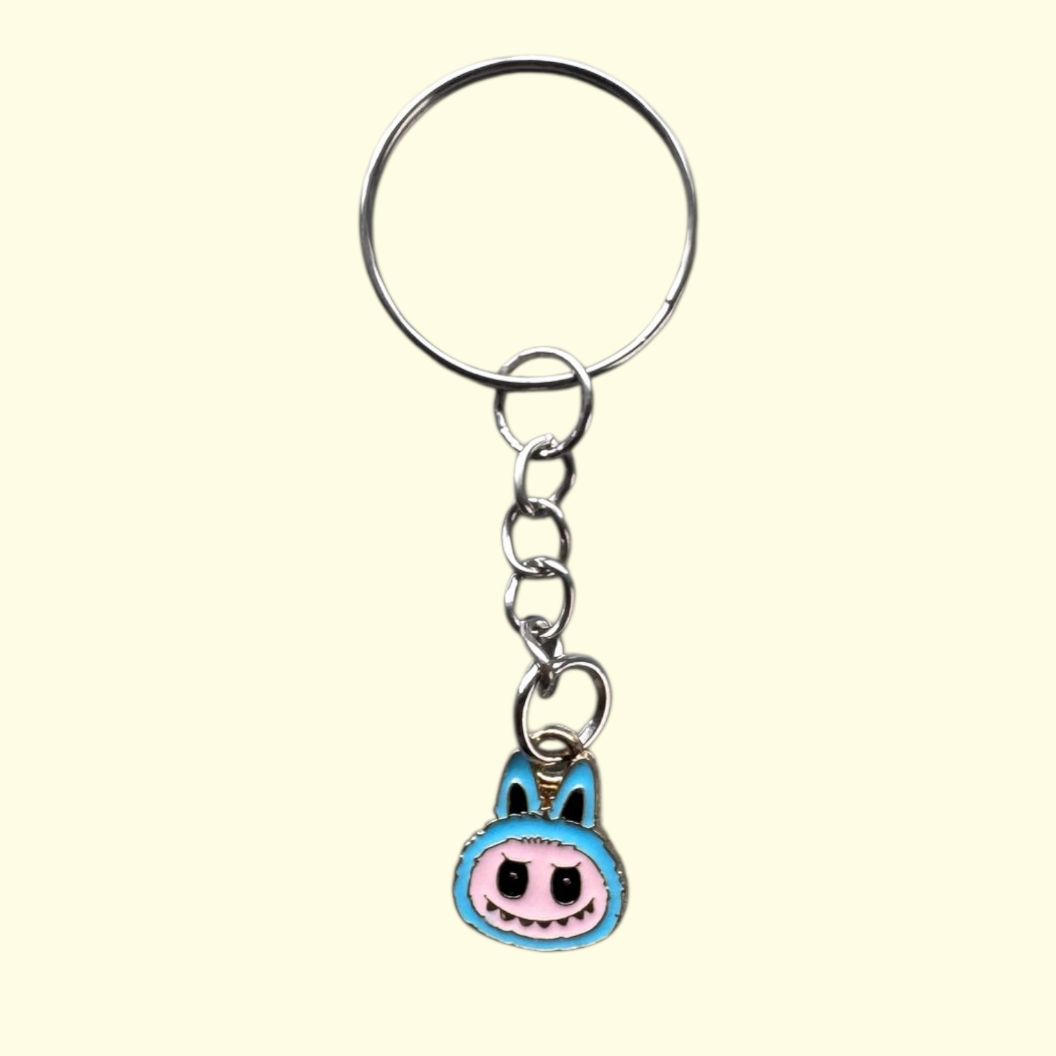 Labubu Face Blue Keyring
