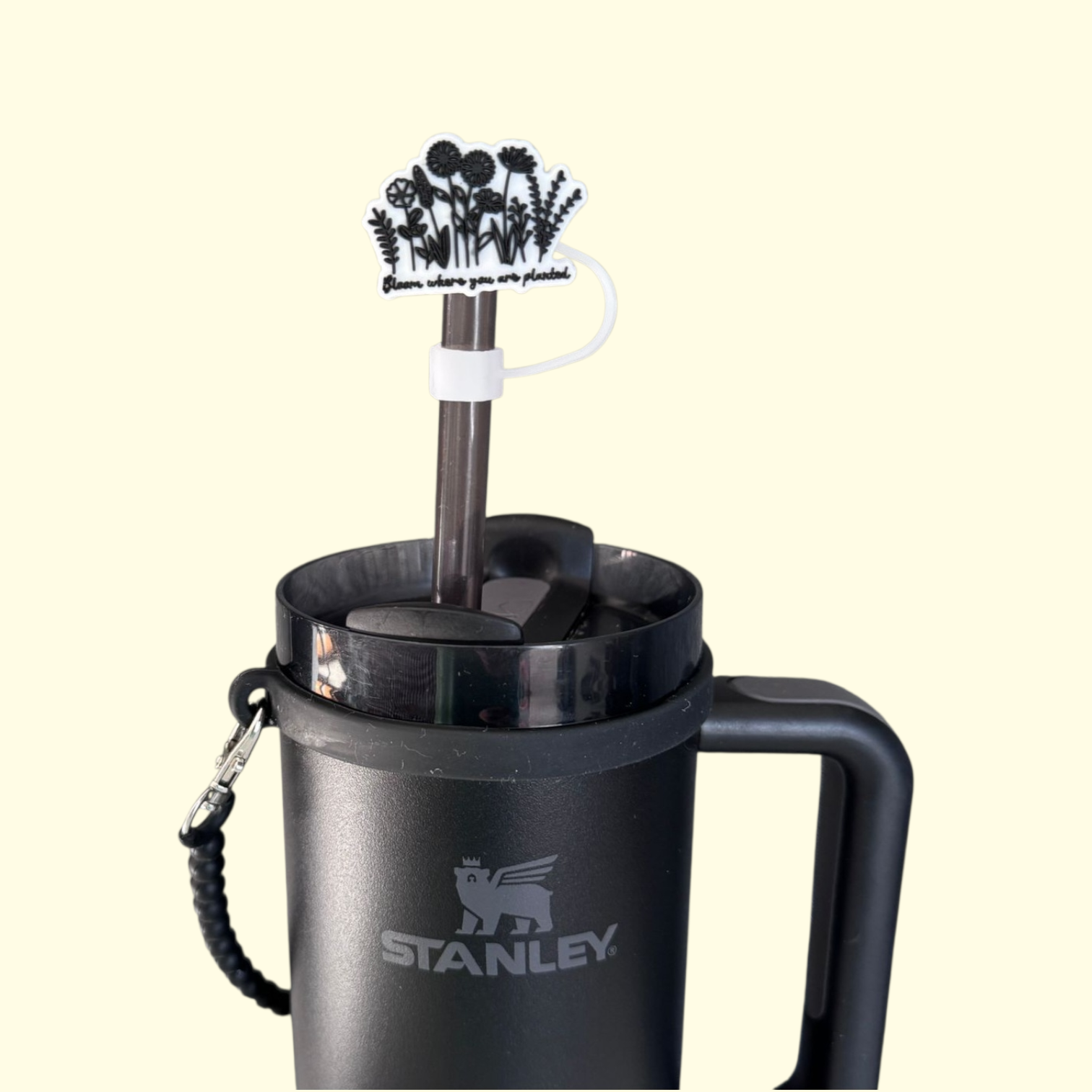 Quote Bloom Straw Topper