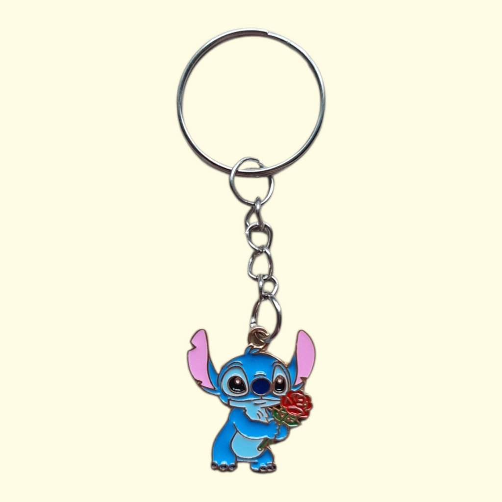 Stitch Rose Keyring
