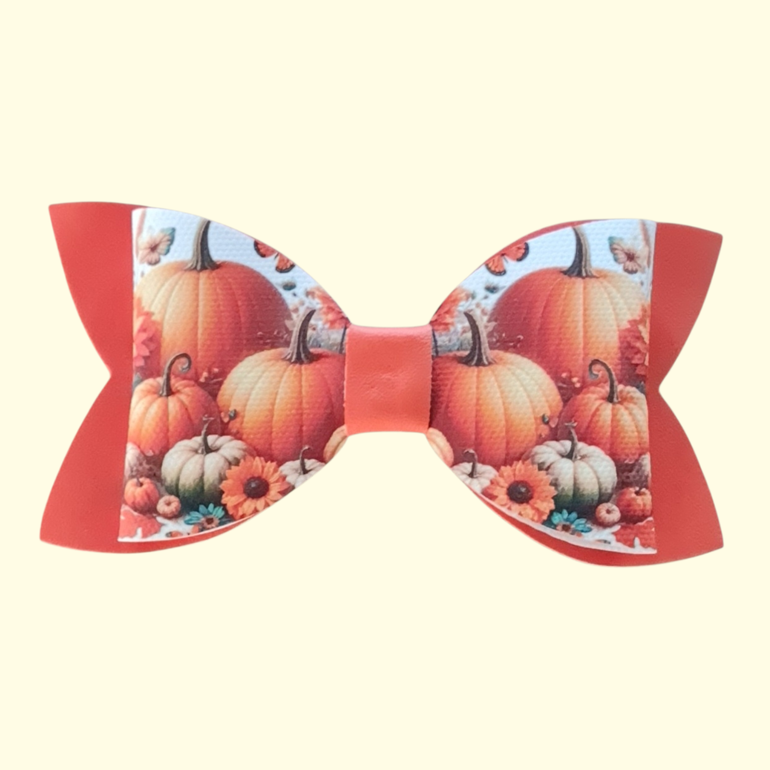 Autumn Orange Pumpkin Hair Bow