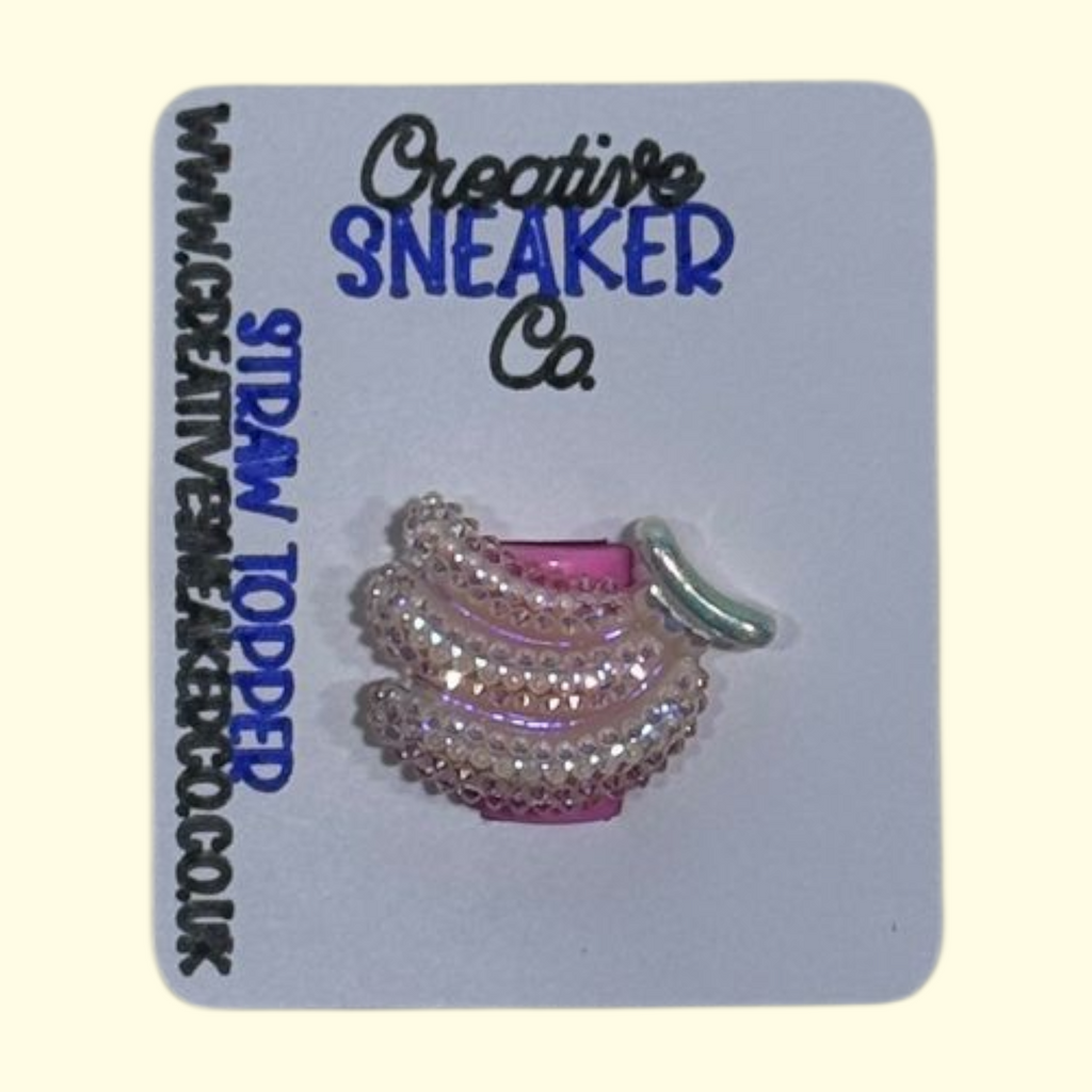 Pink Bling Bananas Straw Topper