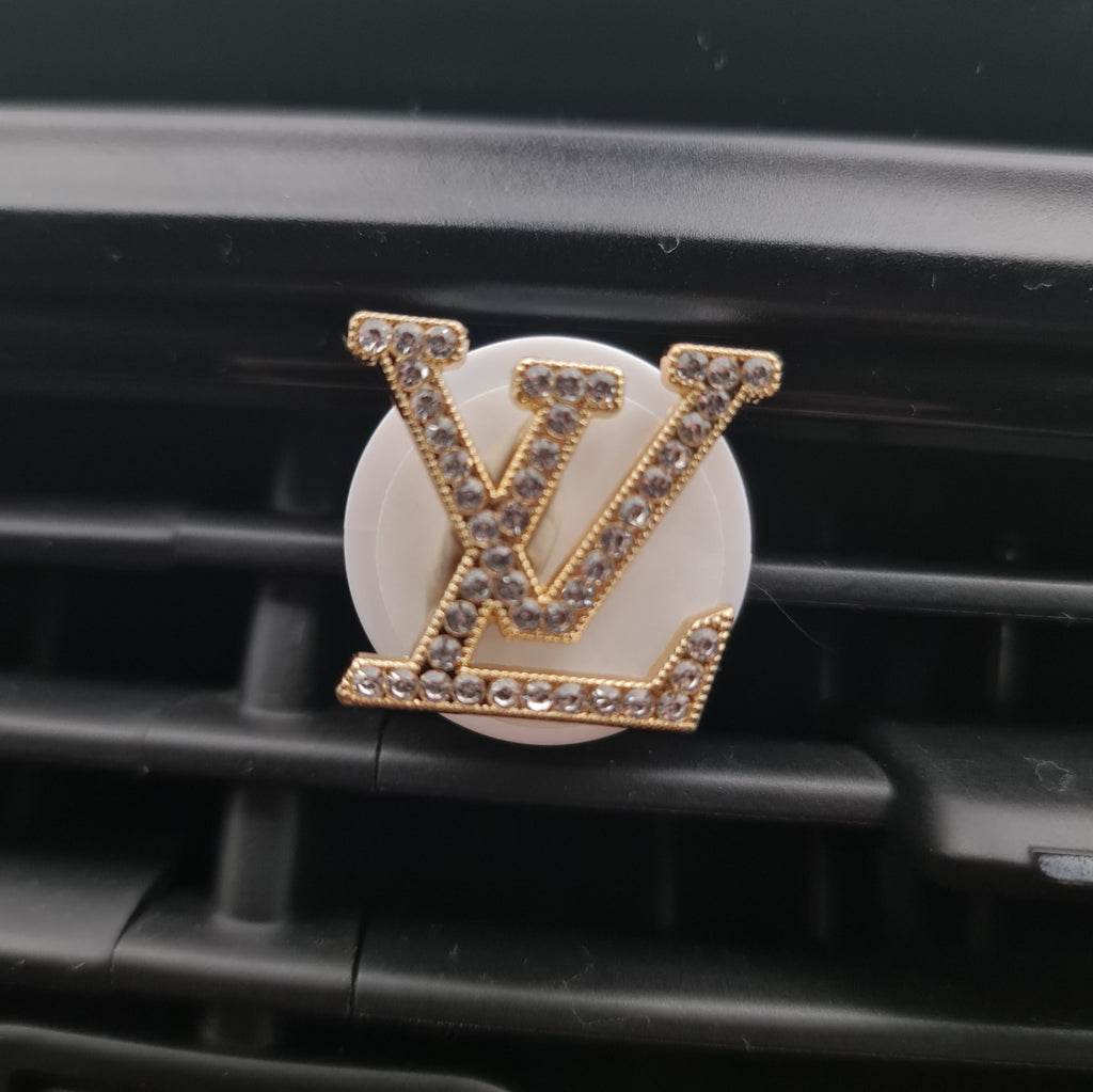LV Gold Clip In Car Air Freshener