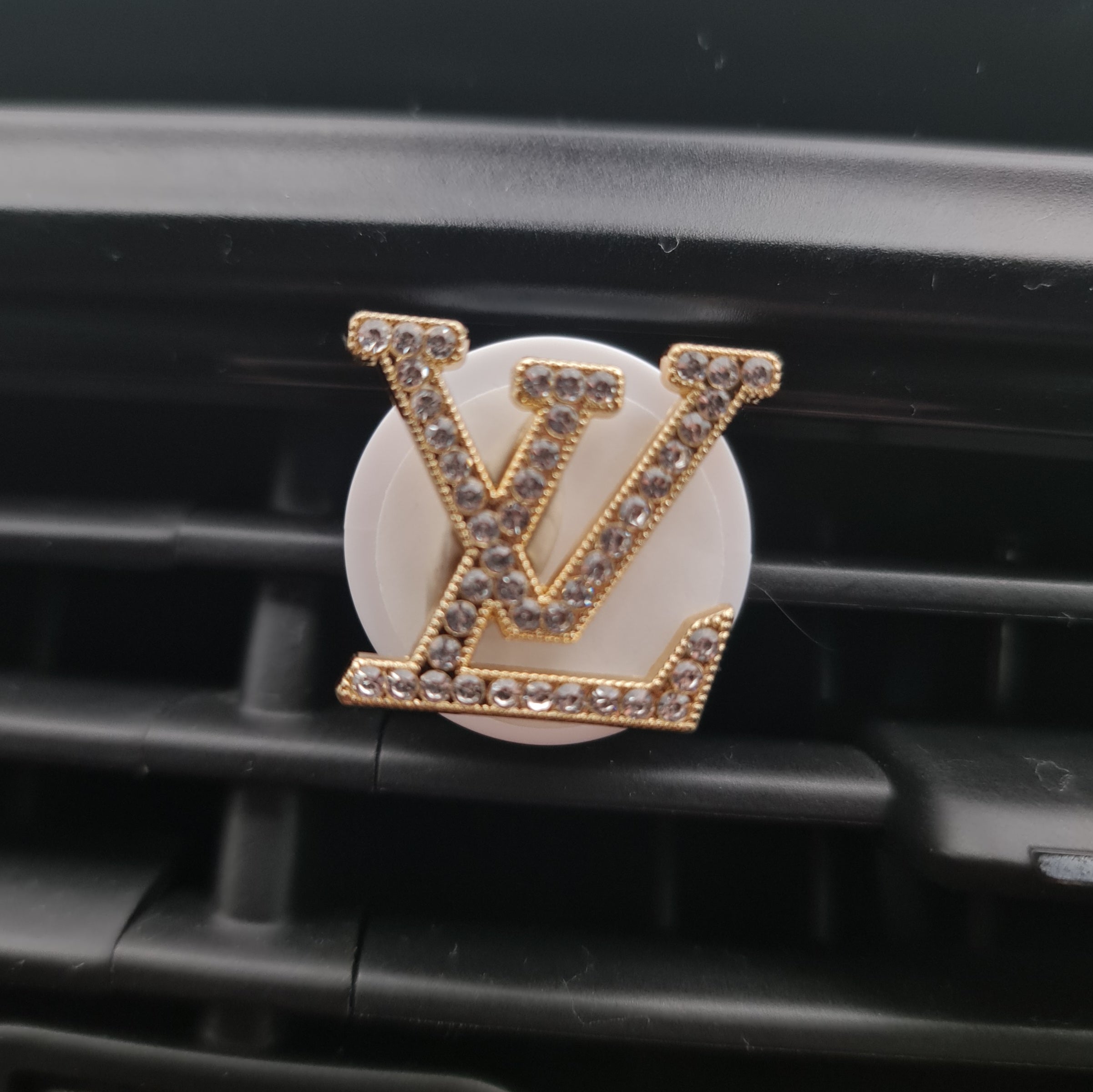LV Gold Clip In Car Air Freshener