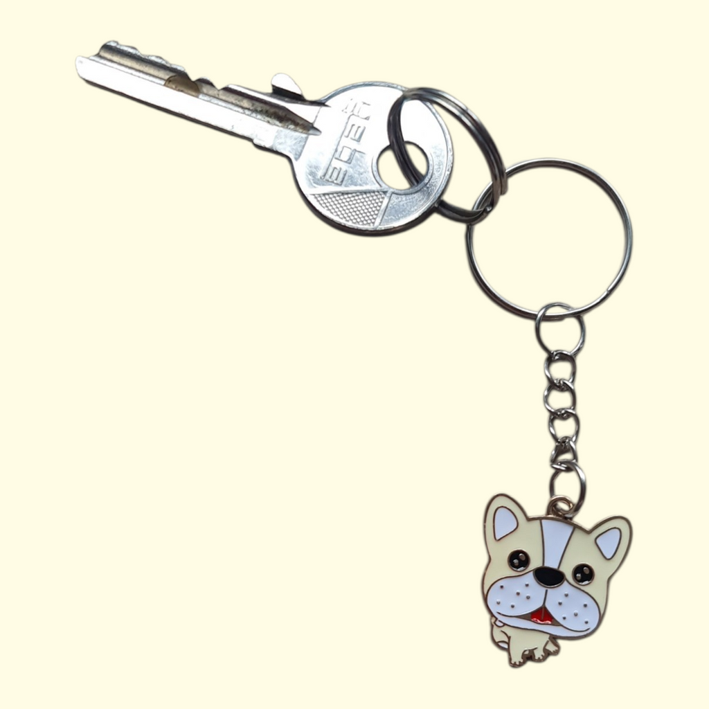 Dog French Bulldog Keyring