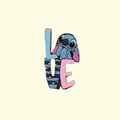 Stitch Love Pin Badge