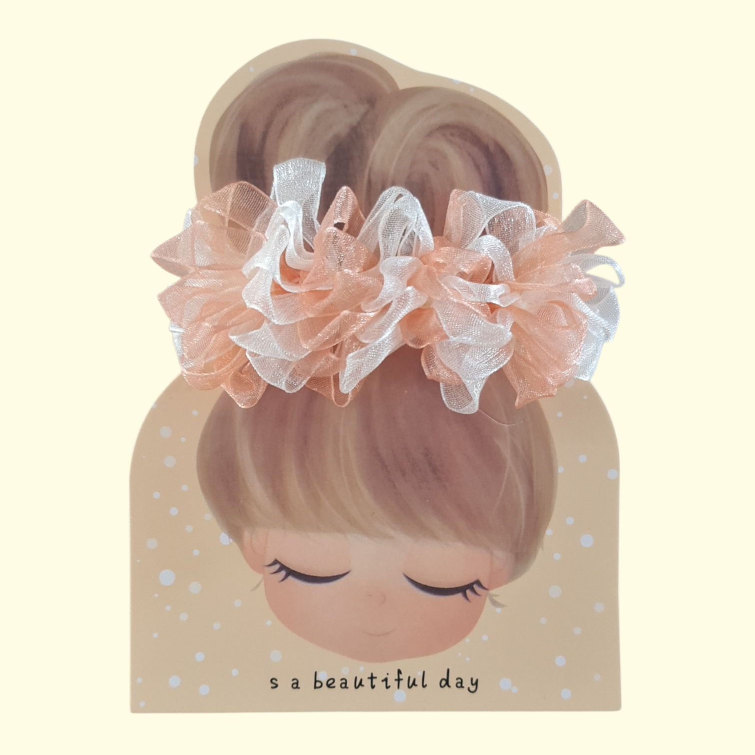 Ruffle Orange Hair Scrunchie