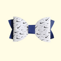 Swoosh Navy Glitter Hair Bow
