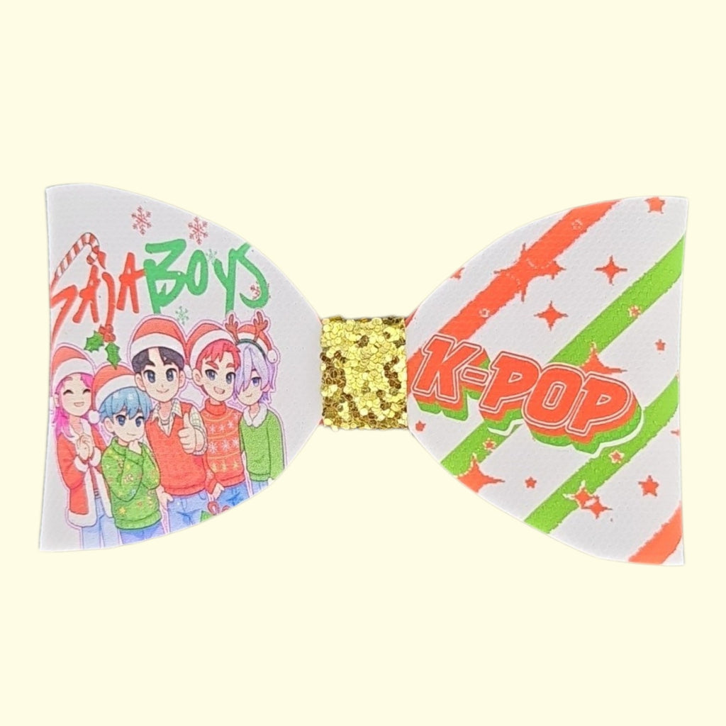Christmas Saja Boys Single Hair Bow