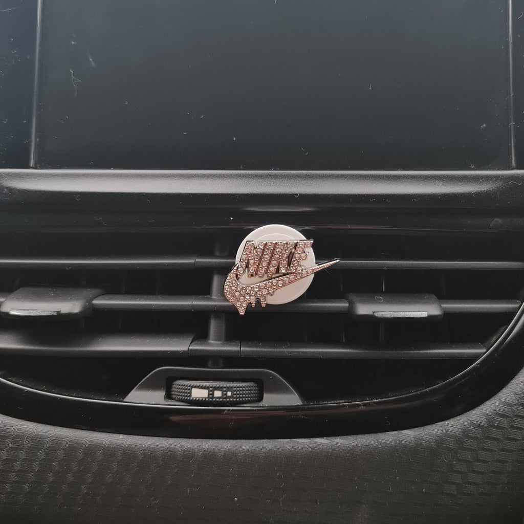 Nike Swoosh Silver Clip In Car Air Freshener