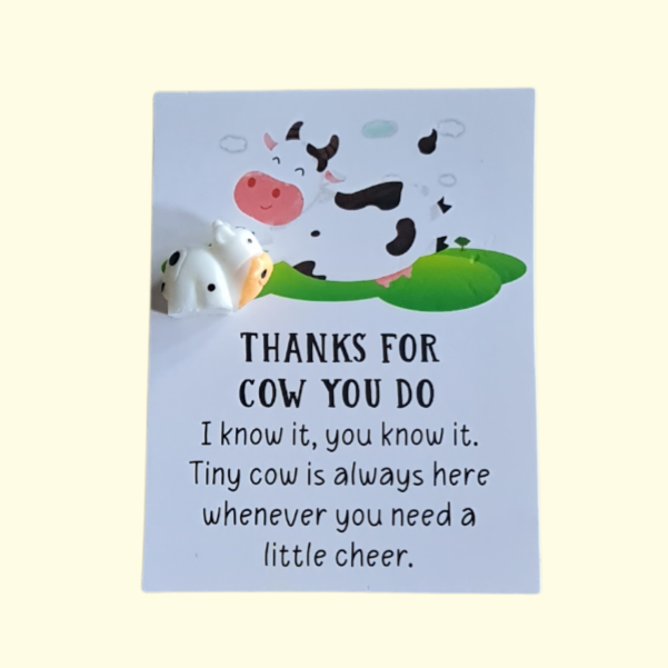 Thanks For Cow You Do Cow Pocket Hug