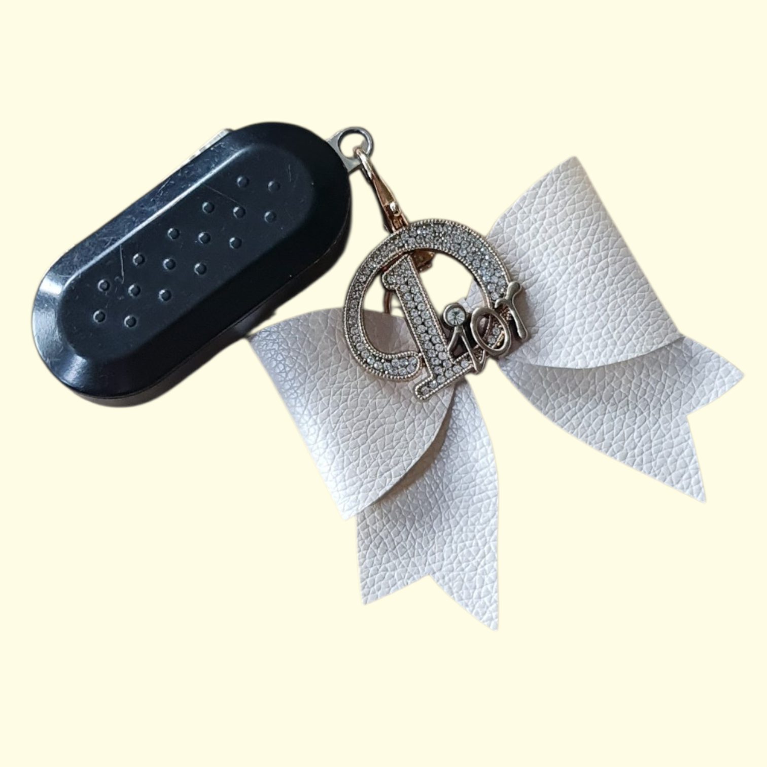 Pearl Ivory Gold Dior Bag Charm