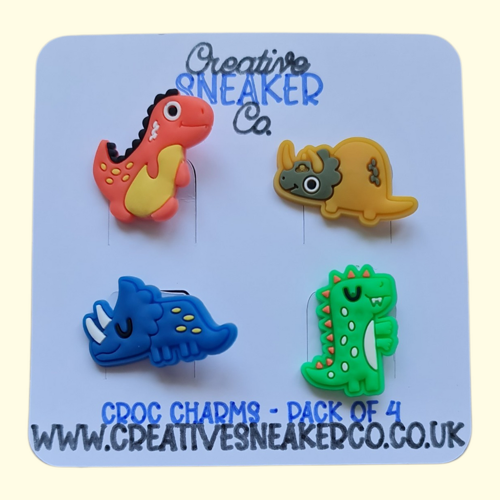 Dinosaur Crocs Charms x4