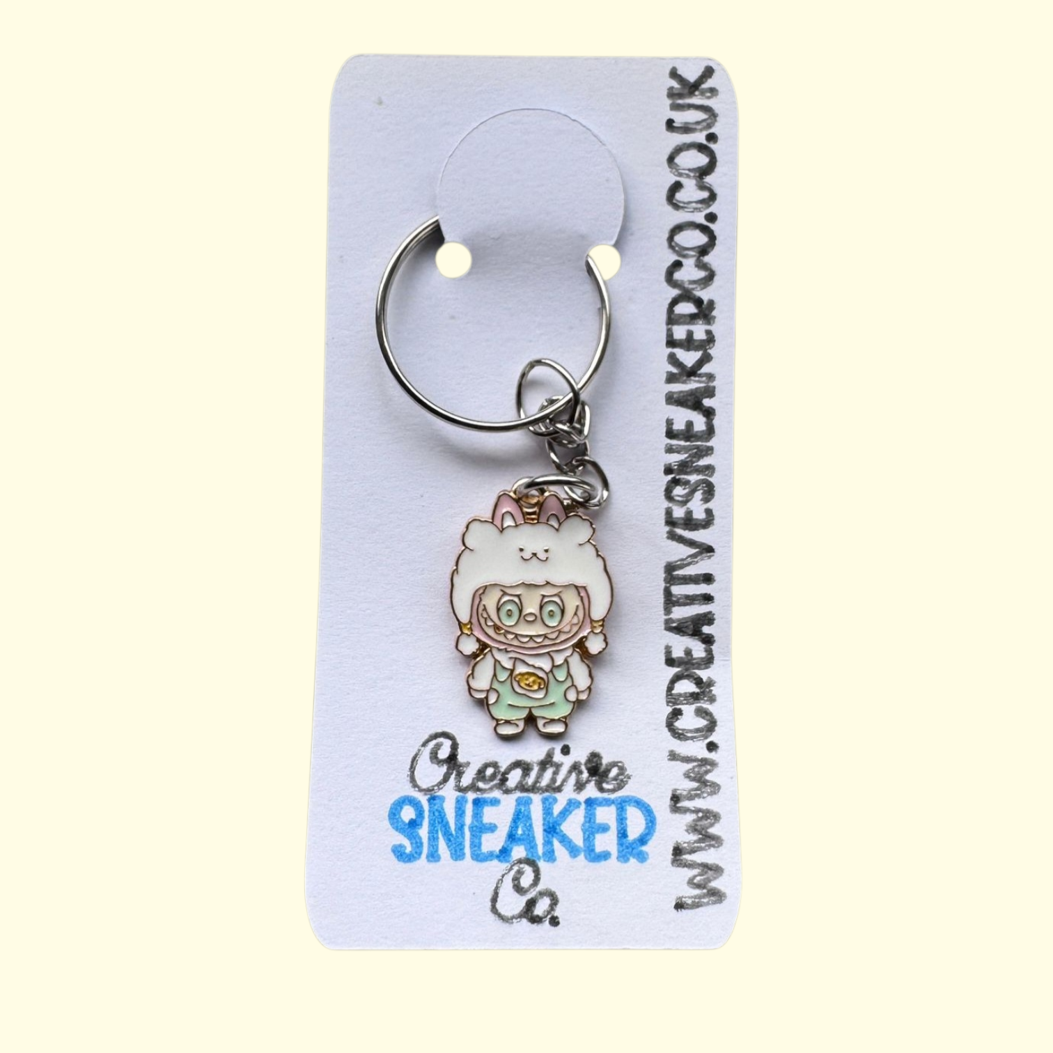 Labubu Pastel White Keyring