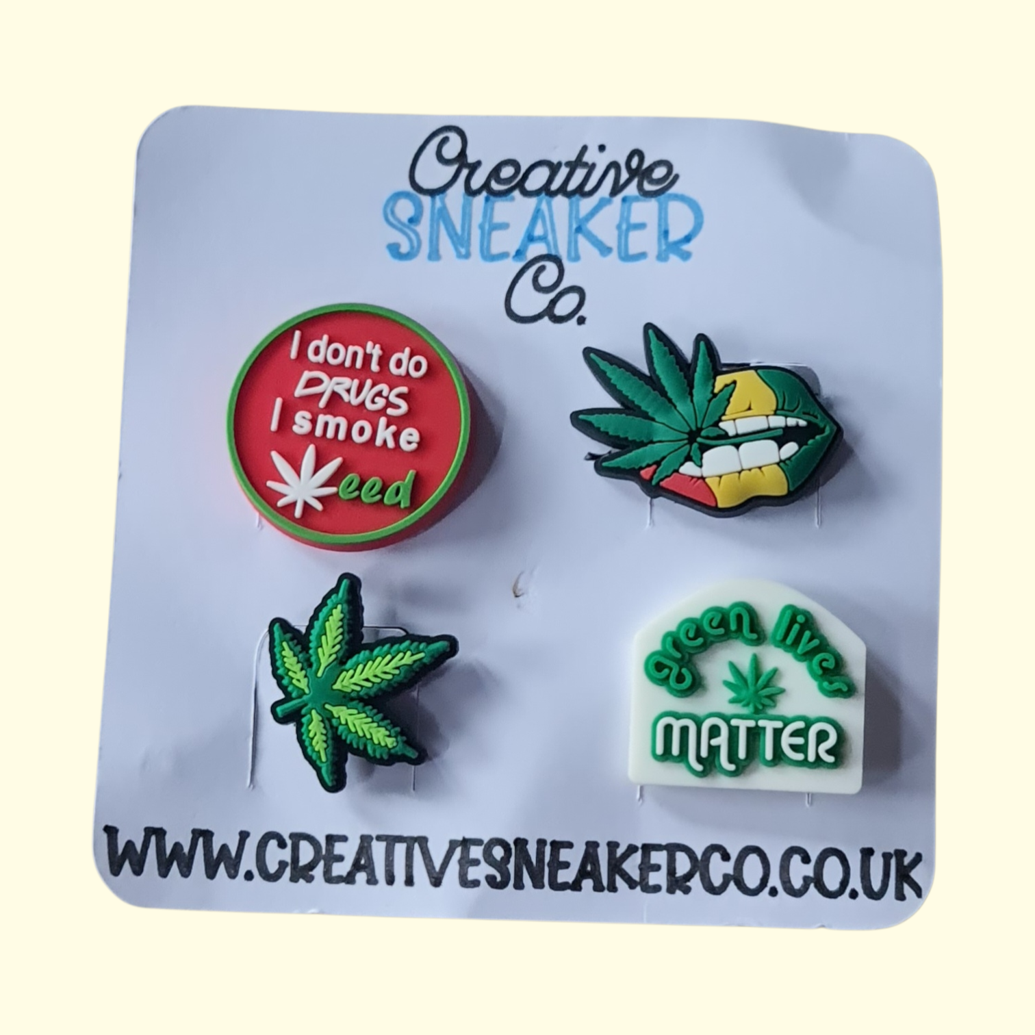 Cannabis Crocs Charms x4