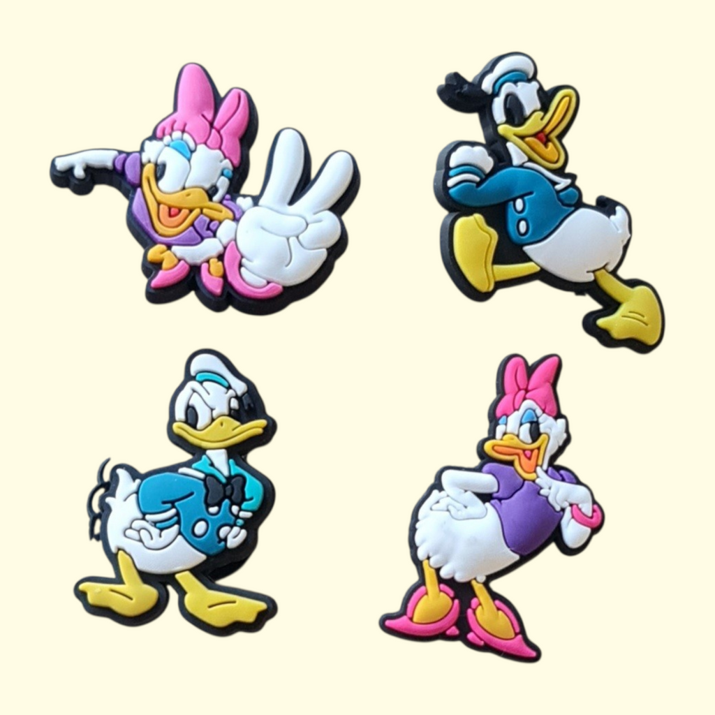 Daisy and Donald Duck Crocs Charms x4