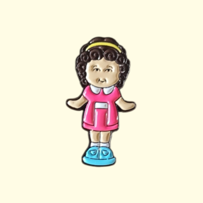 Polly Pocket Doll Pin Badge