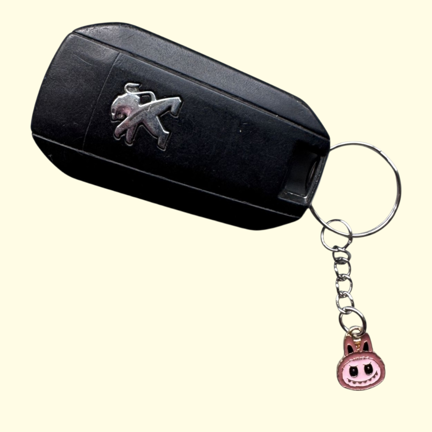 Labubu Face Brown Keyring