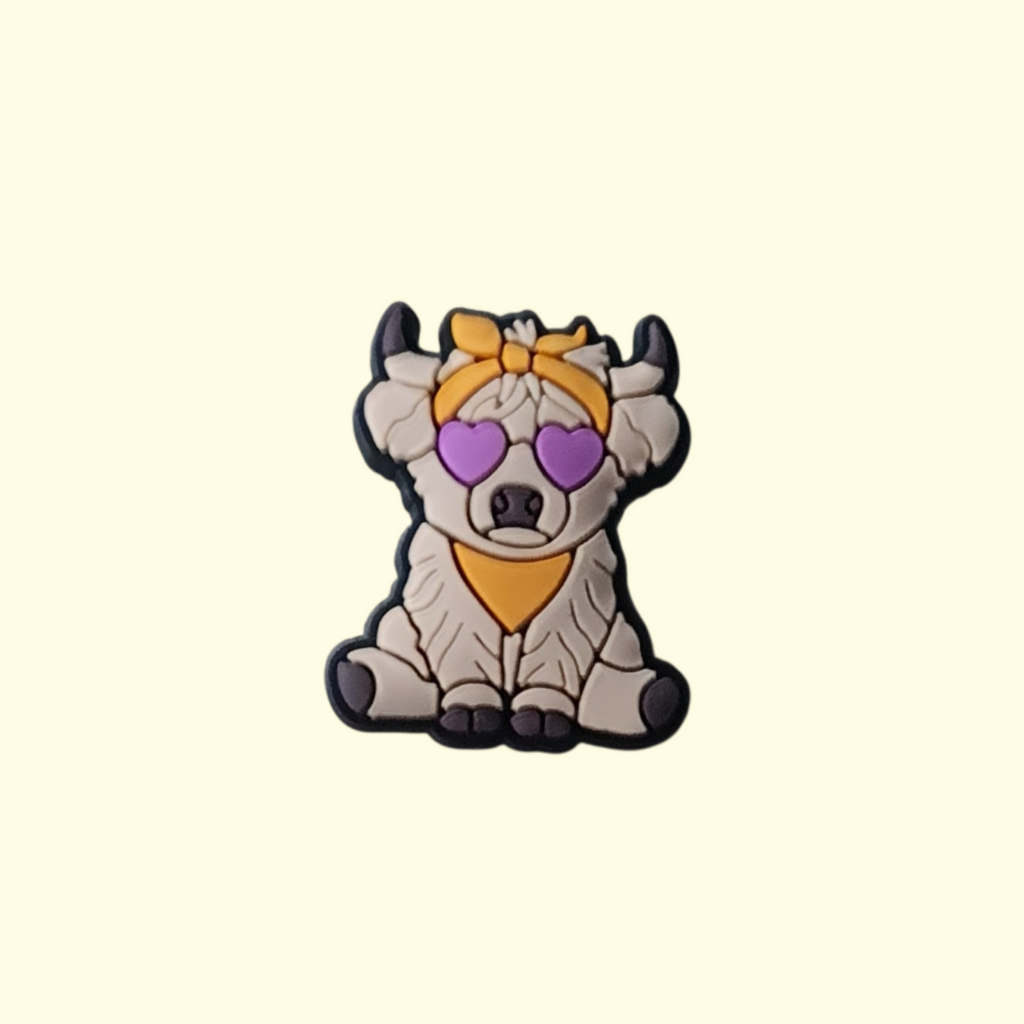 Highland Cows Hero Crocs Charms x4