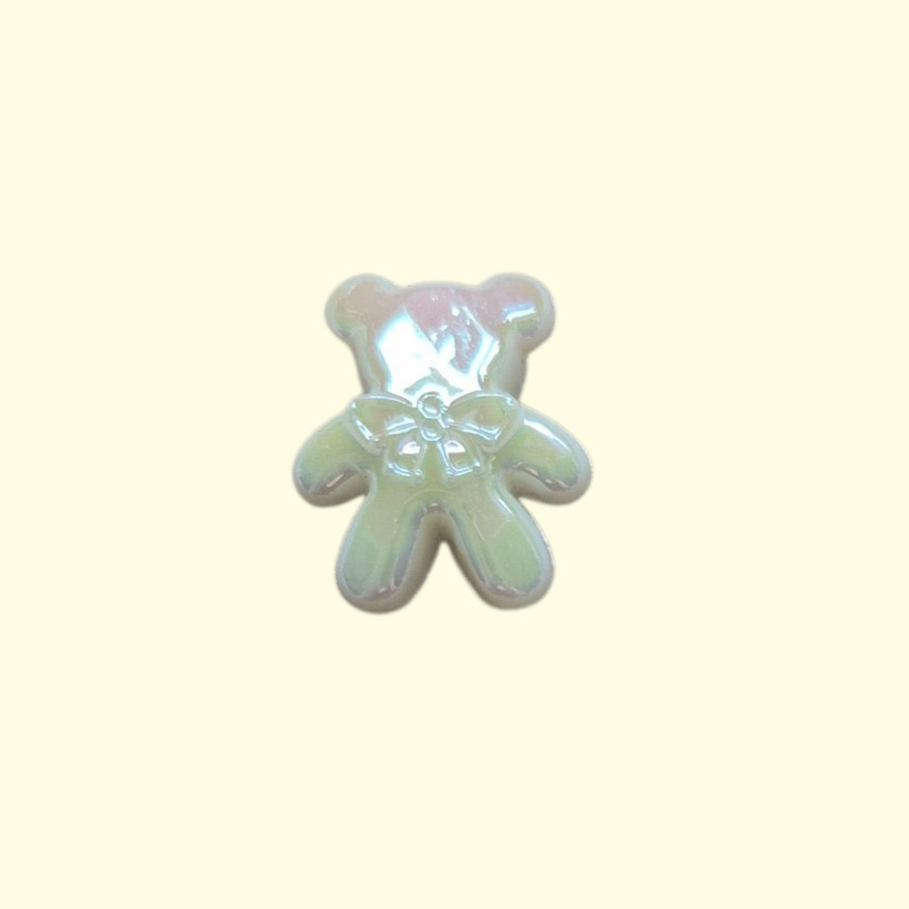 Pearl Teddy Crocs Charms x4