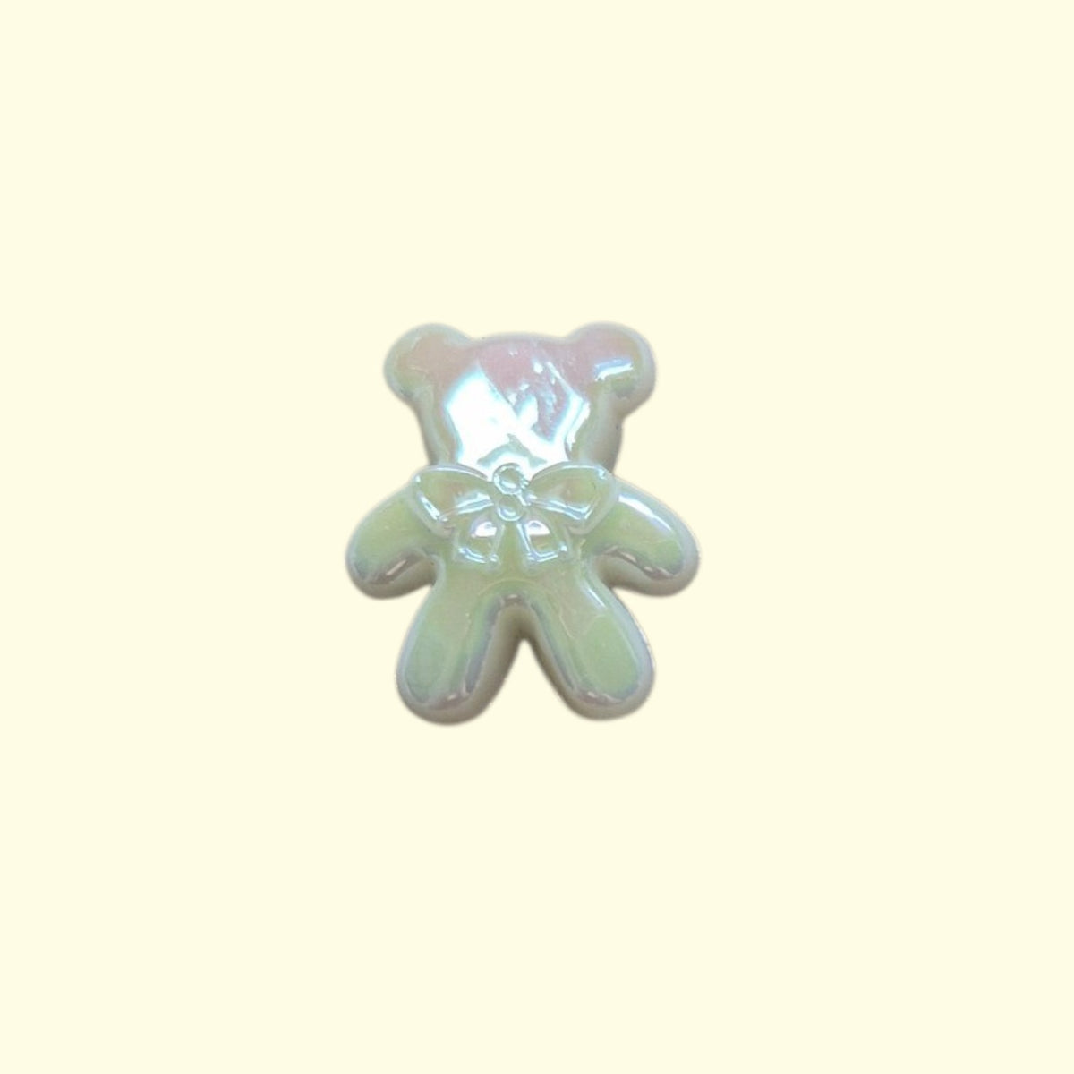 Pearl Teddy Crocs Charms x4