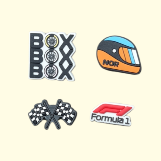 Formula 1 Norris Crocs Charms x4