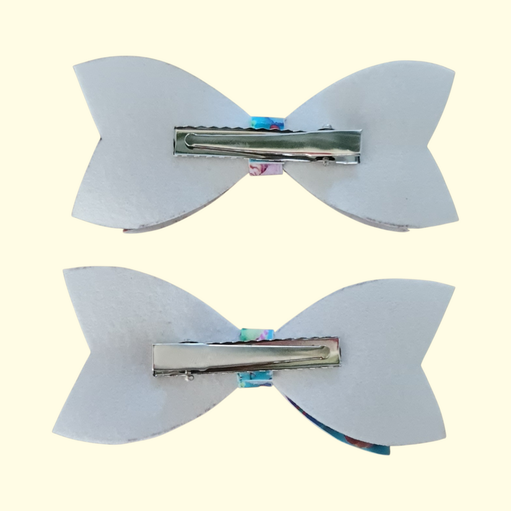 Cakes Blue Hair Bow x2