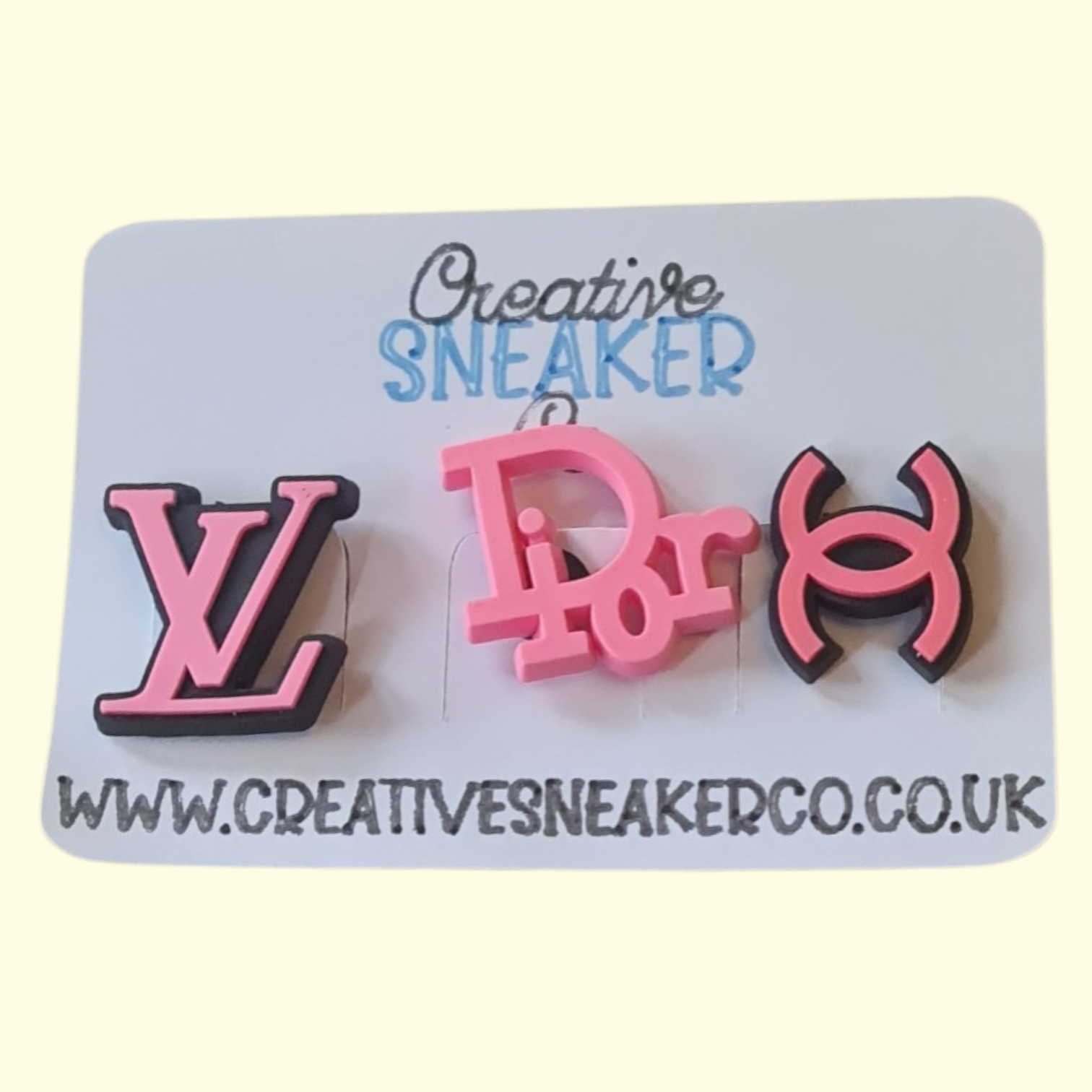 Designers Pink Crocs Charms x3