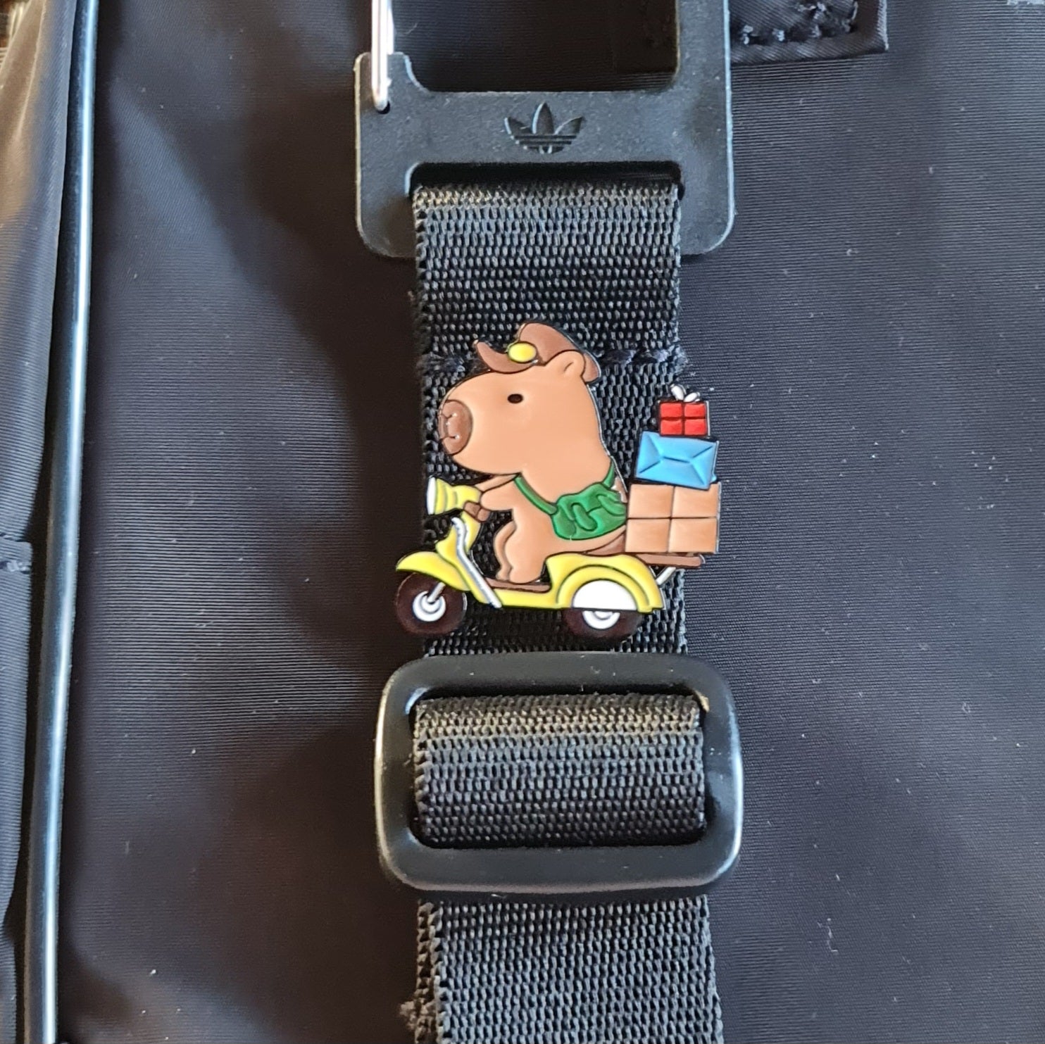 Capybara Moped Pin Badge