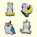 Unicorn Crocs Charms x4