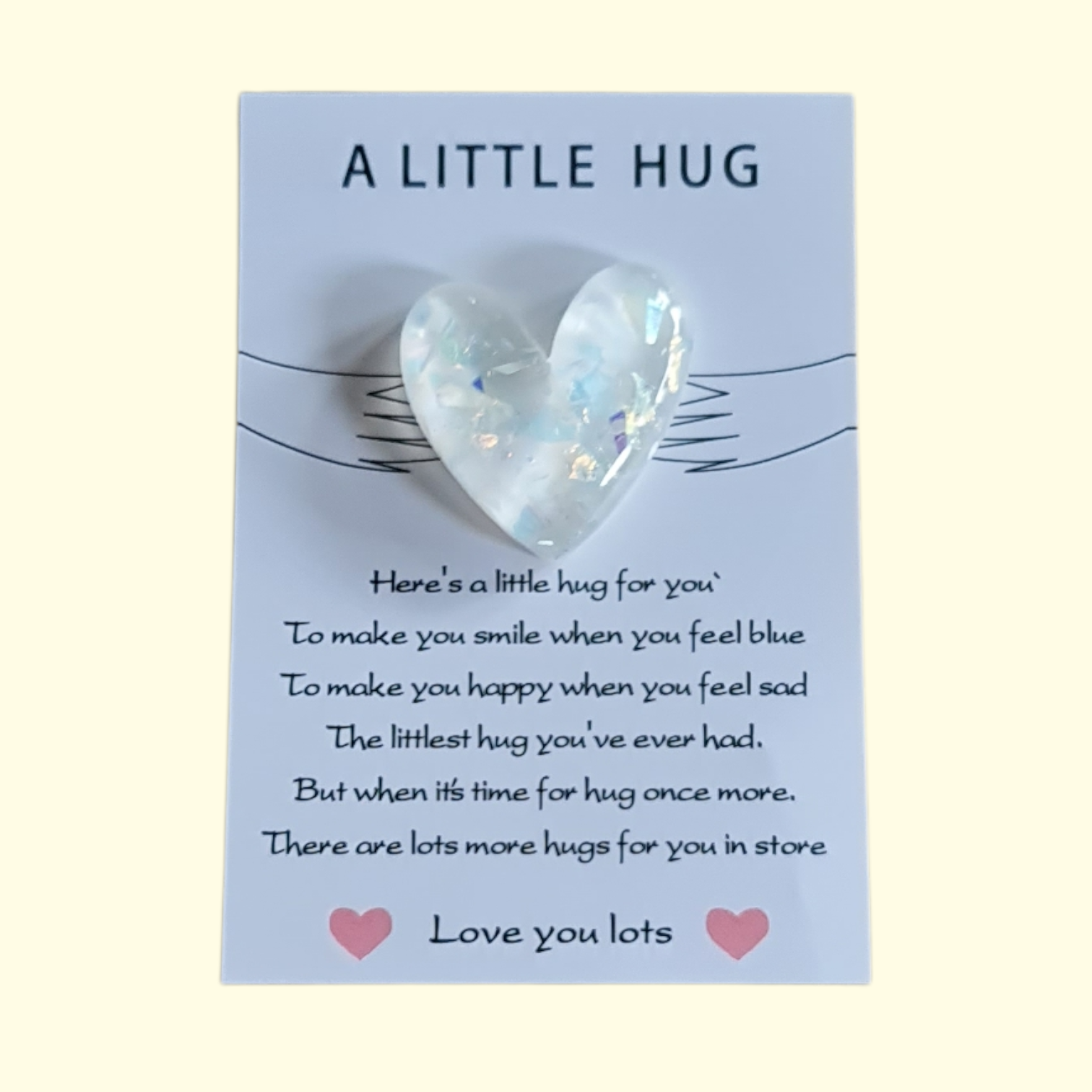 Heart White Pocket Hug