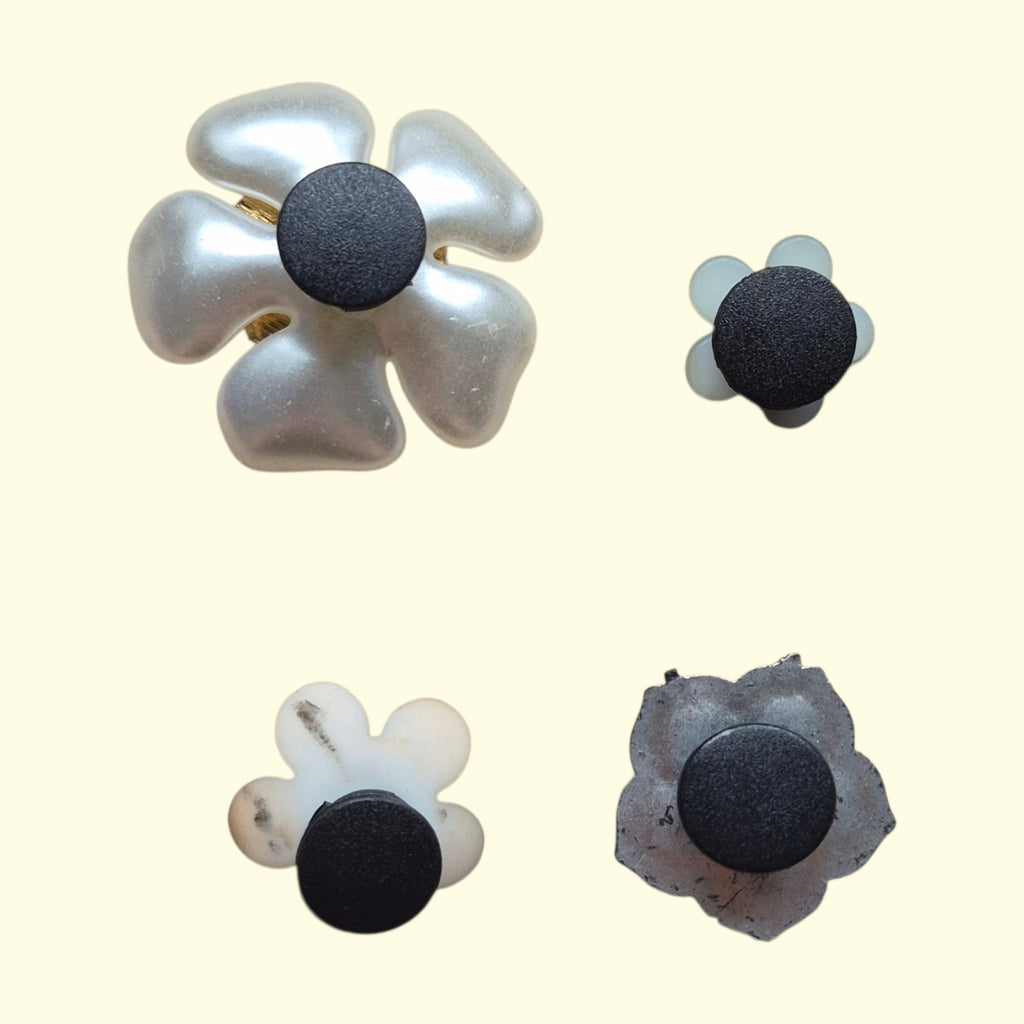 Gold Bling Flower Crocs Charms x4