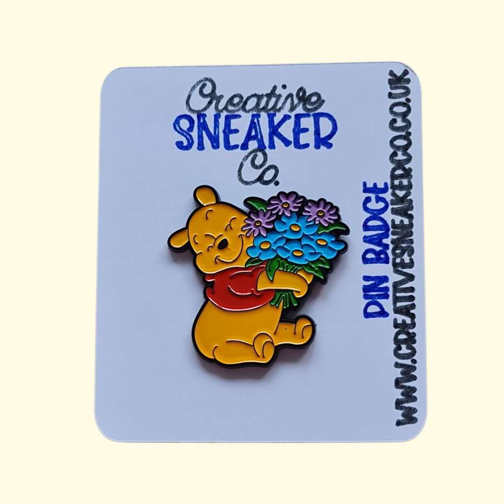 Winnie The Pooh Flowers Pin Badge