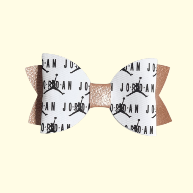 Jumpman Dusky Pink Hair Bow