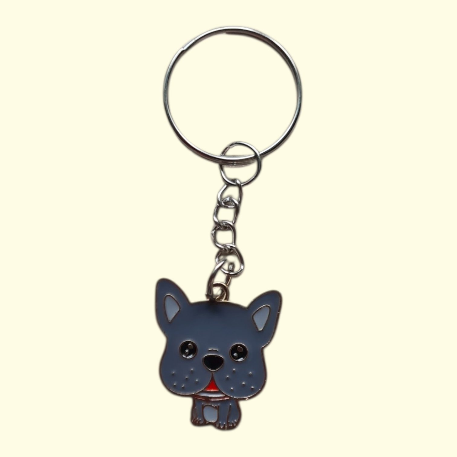Dog French Bulldog Keyring