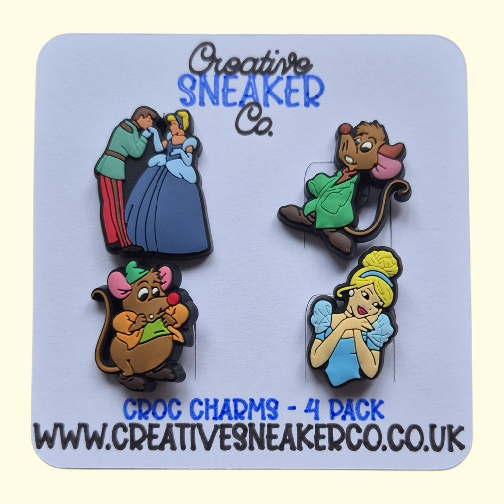 Princess Cinderella Crocs Charms x4