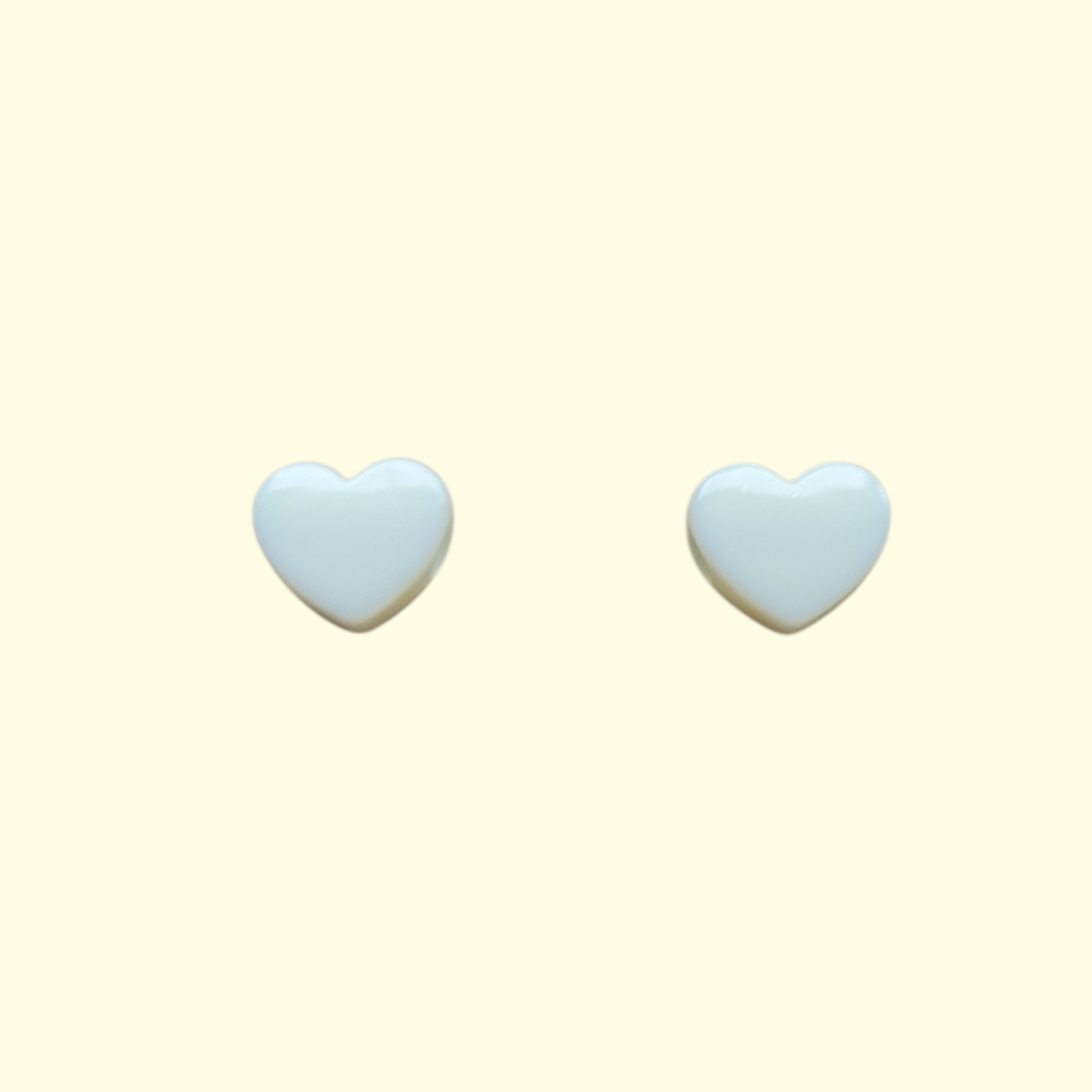 Heart Cream Shoelace Charms