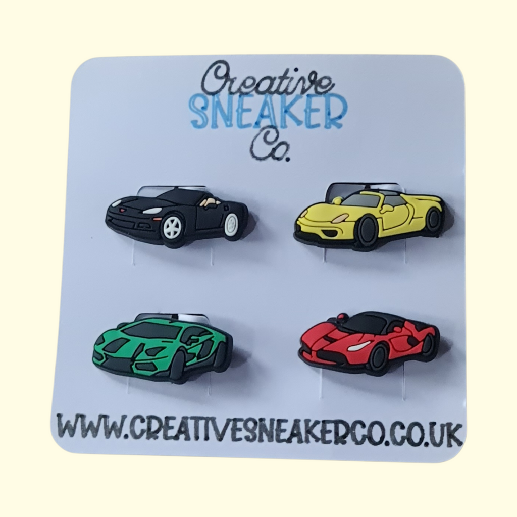 Super Cars Crocs Charms x4