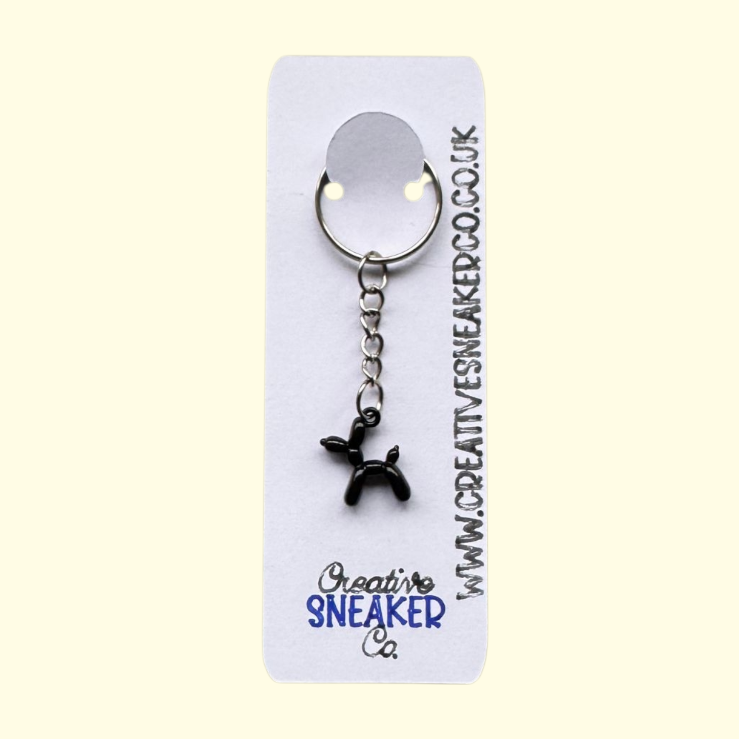 Balloon Dog Black Keyring